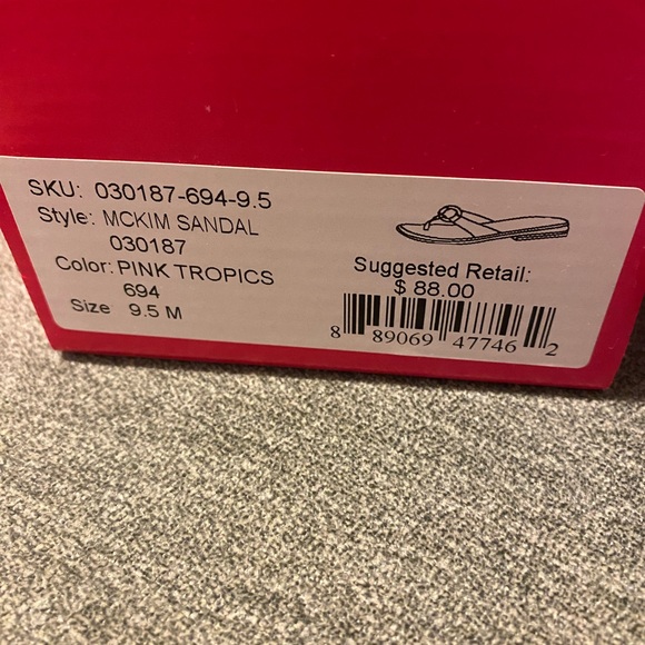 Lilly Pulitzer McKim Pink Tropics Sandals size 9.5 - Picture 2 of 3